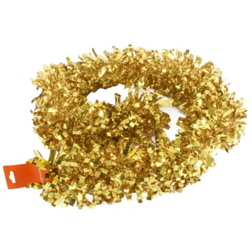 Metallic Gold Tinsel Garland Gold